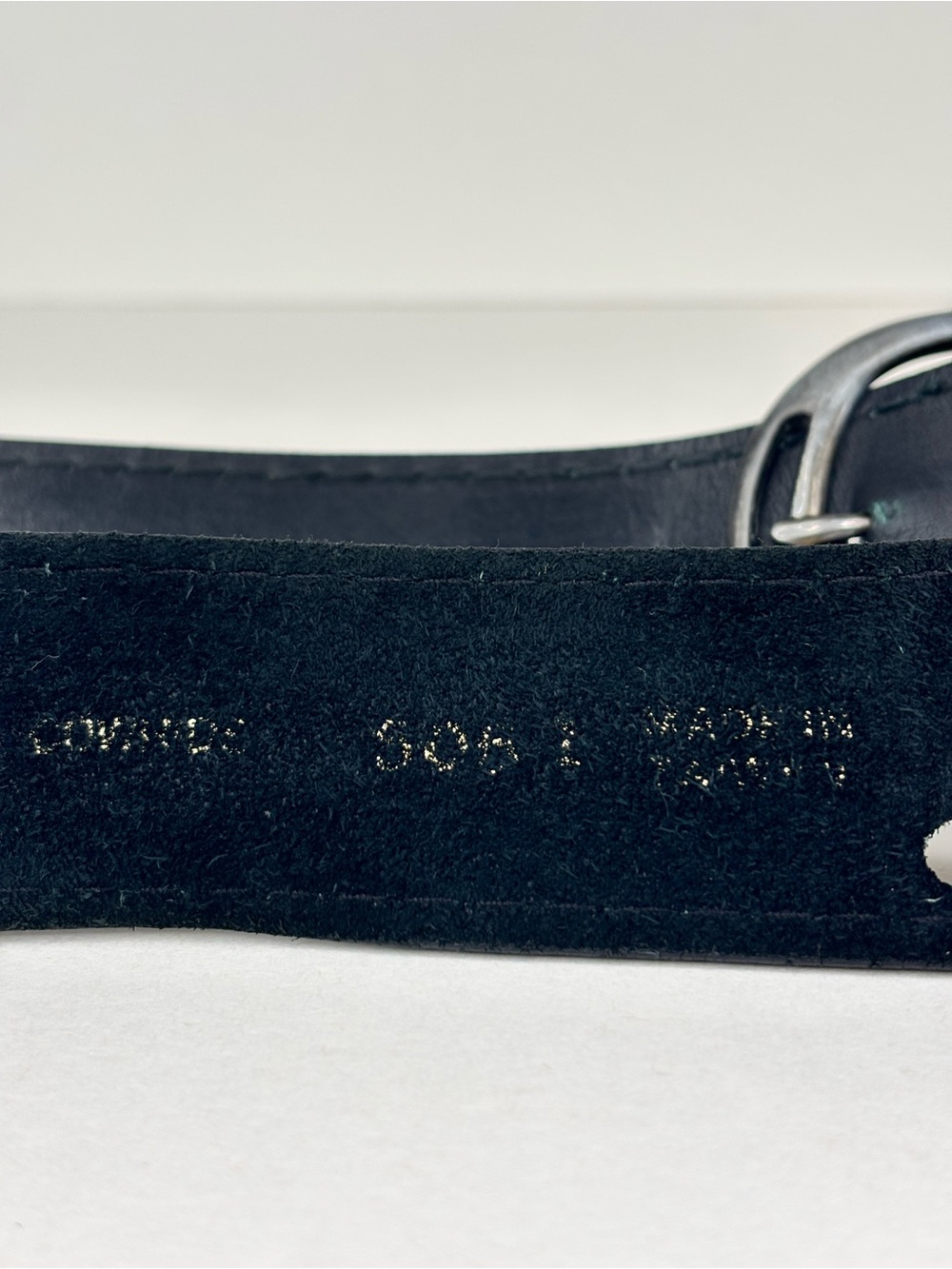 Vintage Black‎ Leather 80’s / 90’s  Biker Moto Punk Woven Detail Belt Unisex M/L - Picture 11 of 14